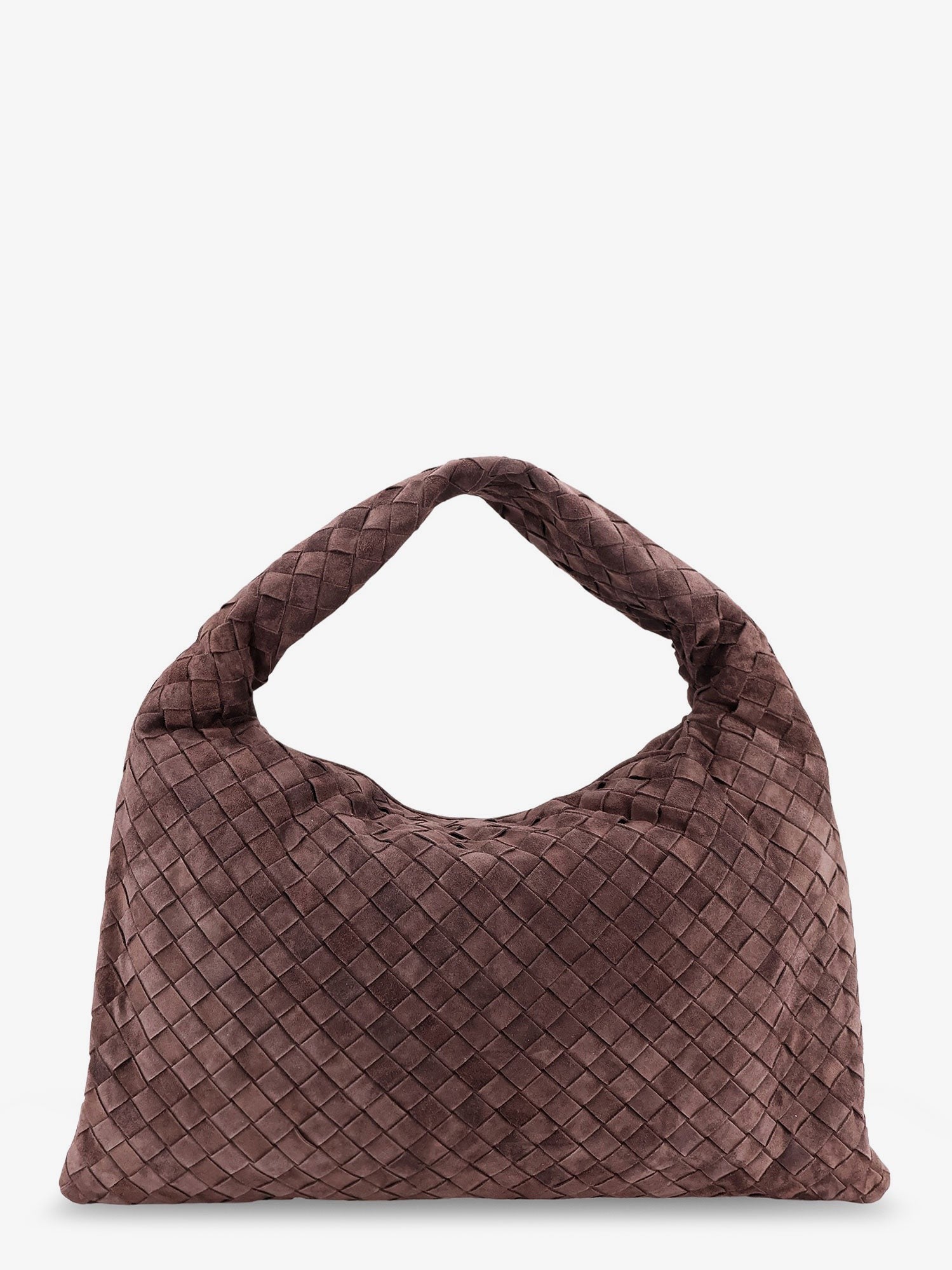 Bottega Veneta Women's Hop Leather Shoulder Bag Brown