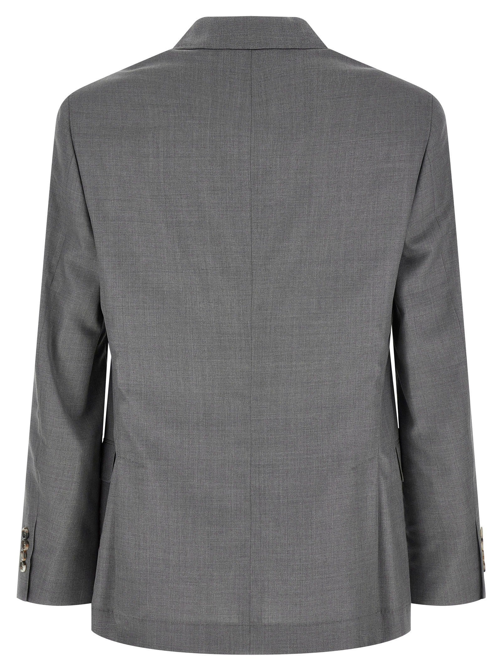 Brunello Cucinelli Hopsack Blazer Grey