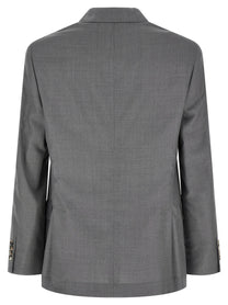 Brunello Cucinelli Hopsack Blazer Grey