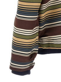 Sacai Horizontal Stripe Blouson Brown