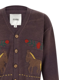 Found Horse Cardigan Brown