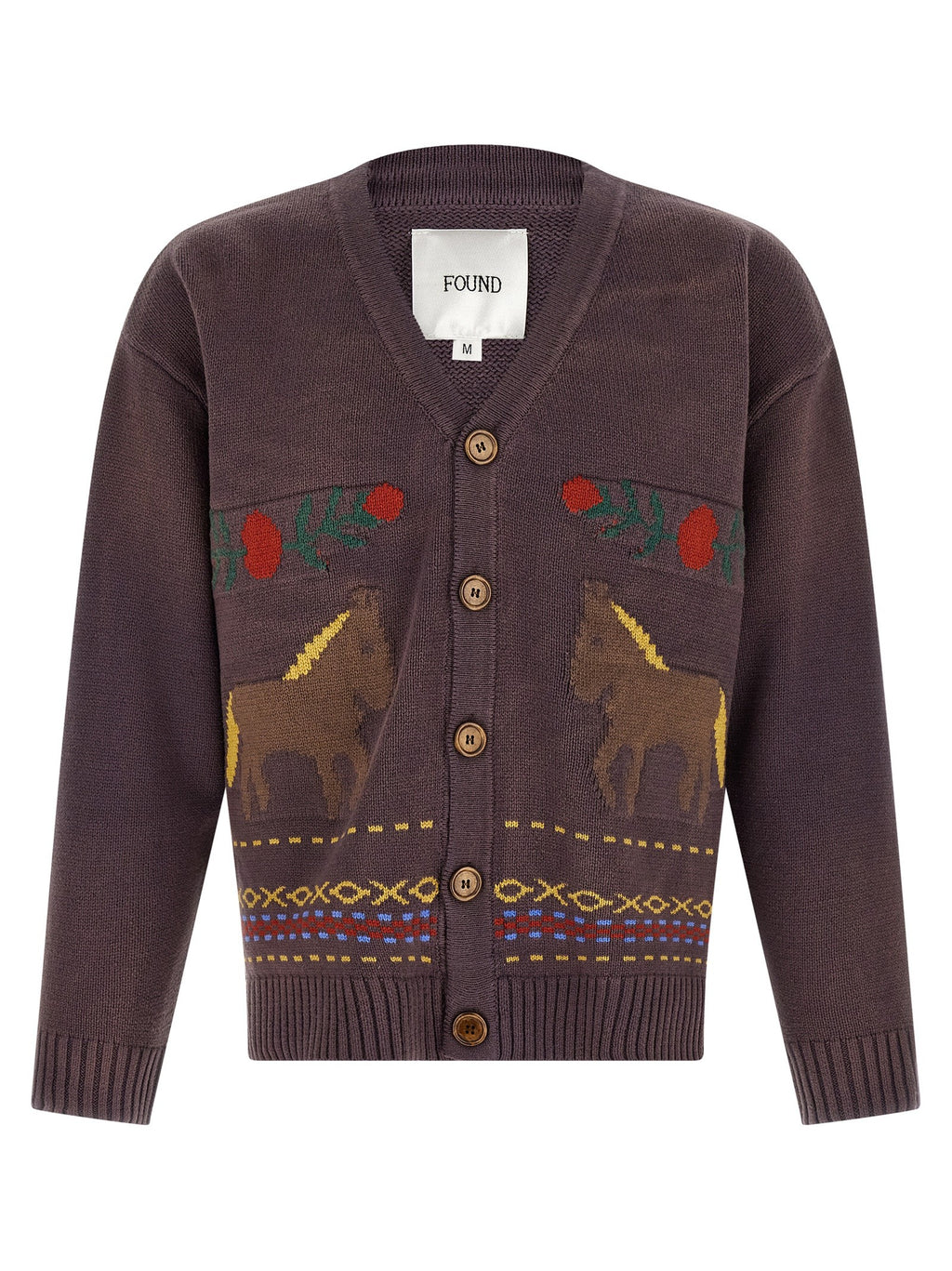 FOUND Horse Cardigan Brown