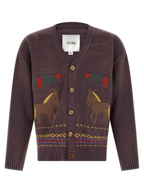 Found Horse Cardigan Brown