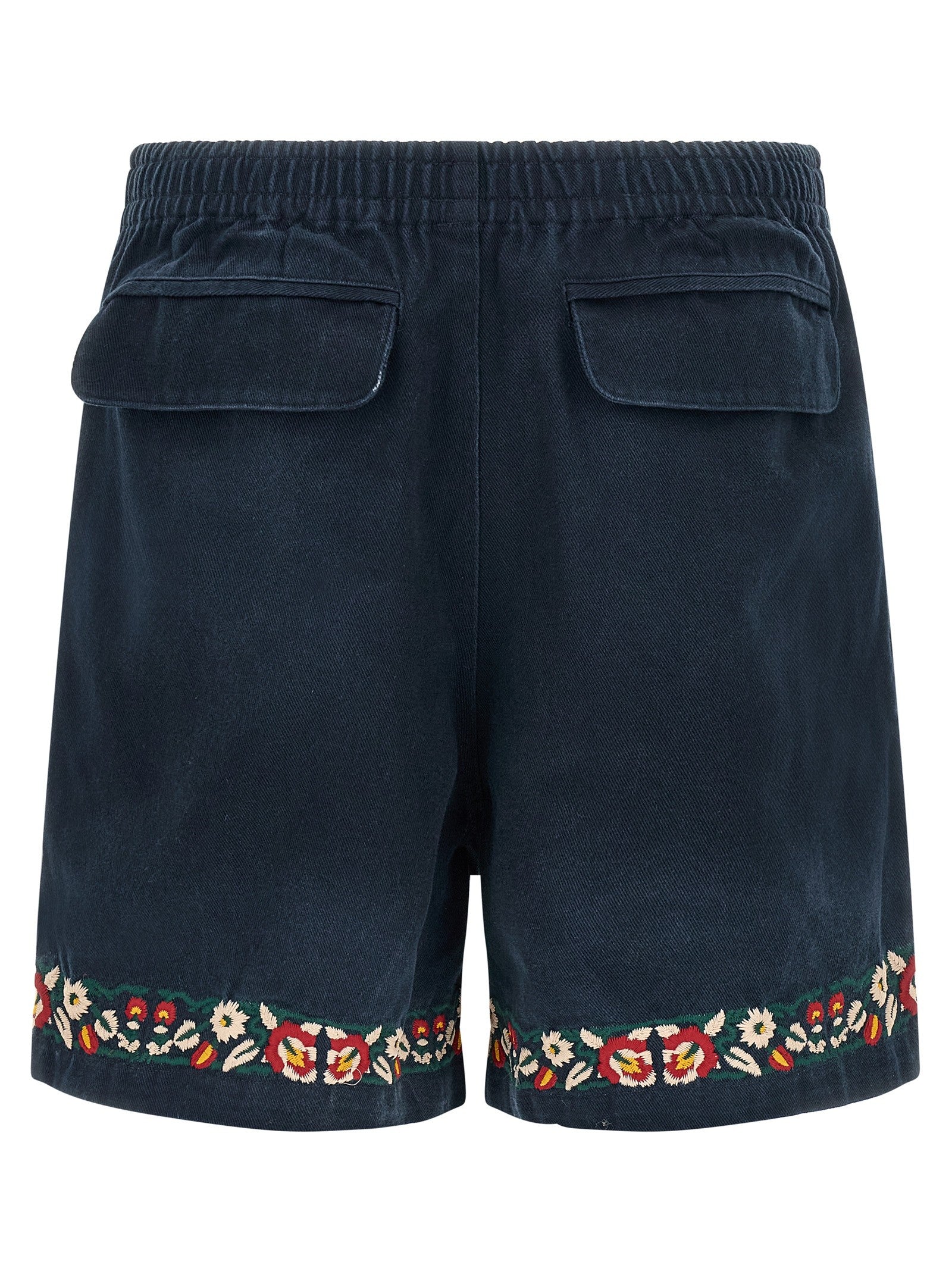 FOUND Horse Equine Bermuda Shorts Blue