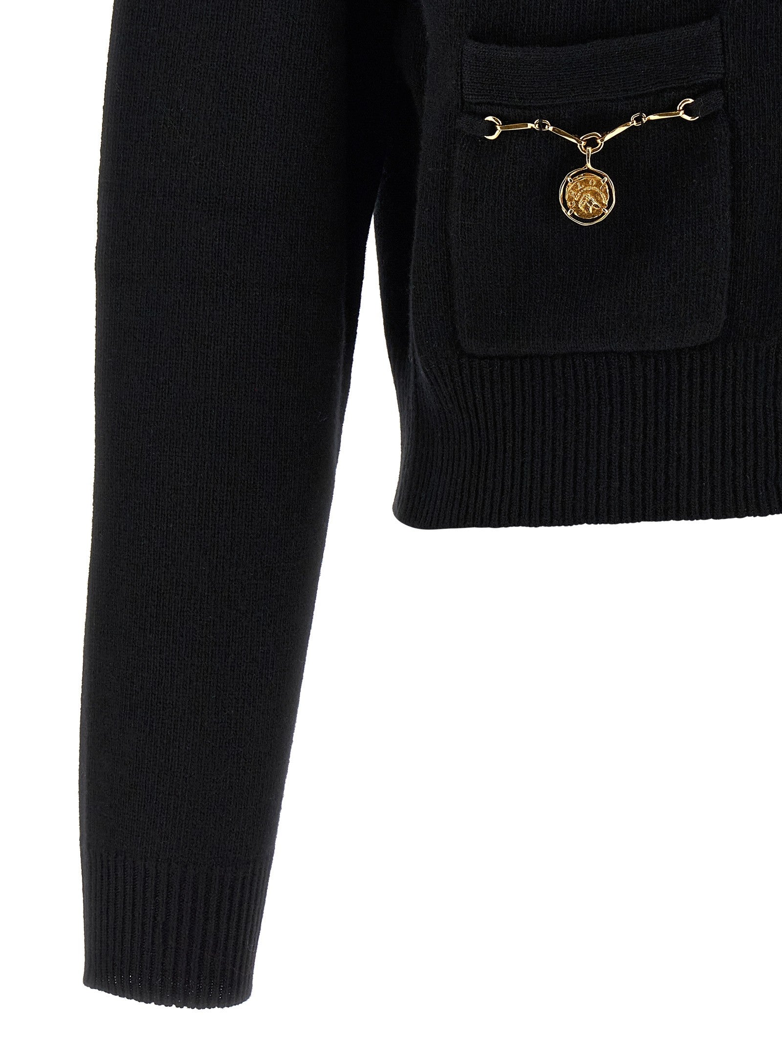 Chloé Horse Medal Cardigan Black