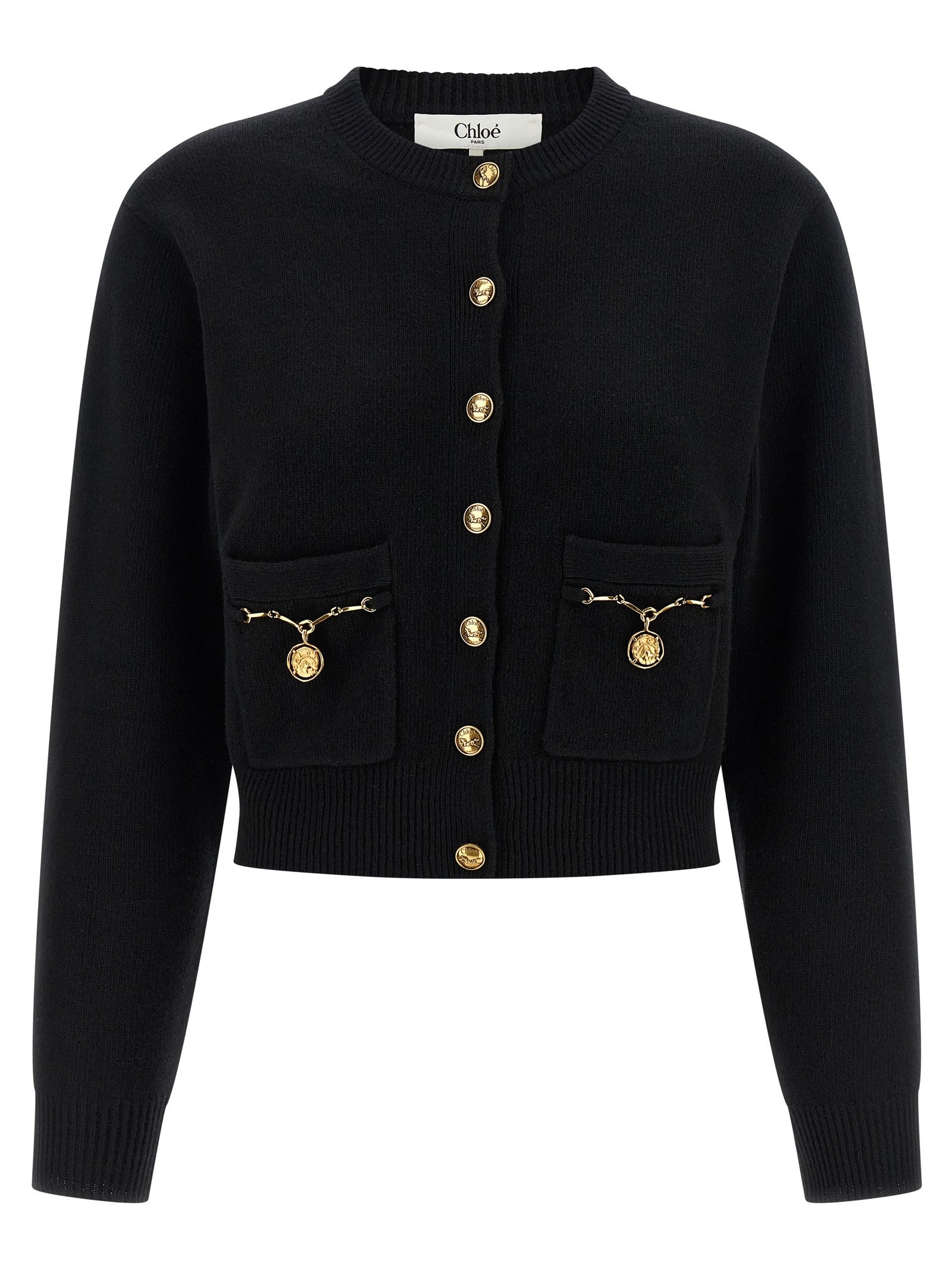 Chloé Horse Medal Cardigan Black