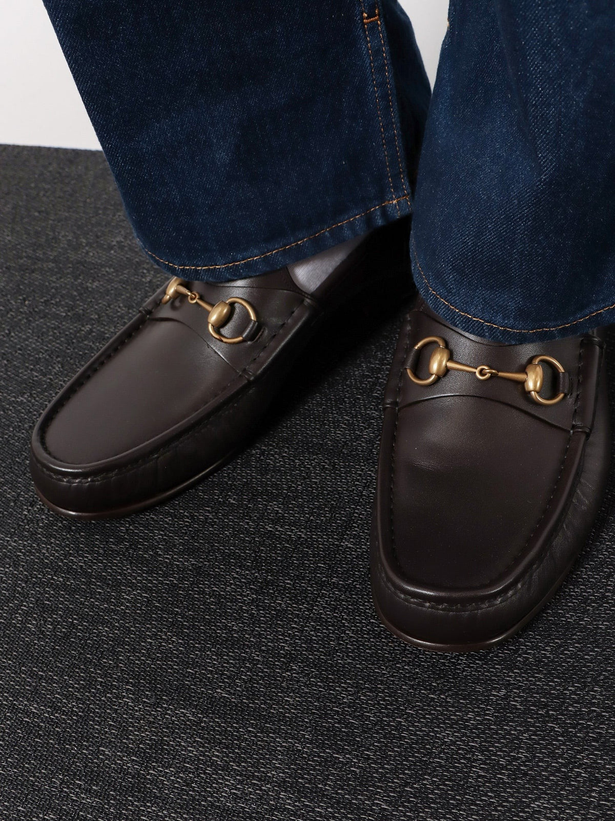 Gucci Men's Horsebit Leather Loafer Brown