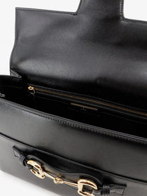 Gucci Women's Horsebit Duomo Leather Handbag Black