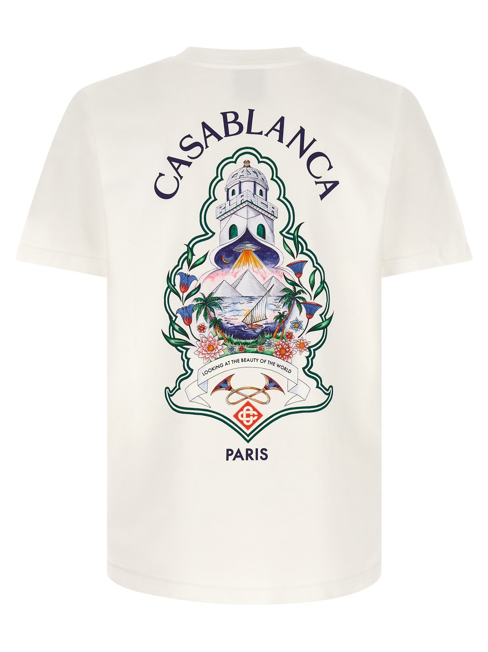 Casablanca Hotel Emblem Print Shirt White