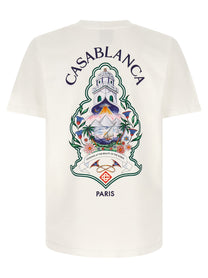Casablanca Hotel Emblem Print Shirt White