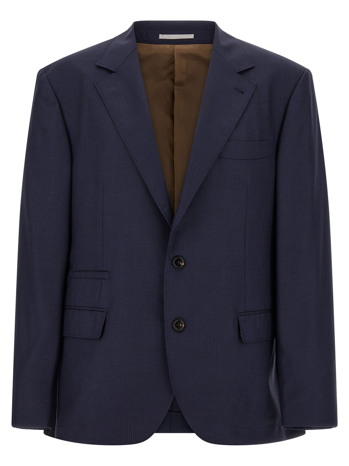 Brunello Cucinelli Houndstooth Blazer Blue