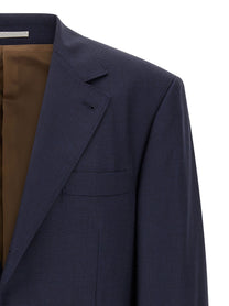 Brunello Cucinelli Houndstooth Blazer Blue