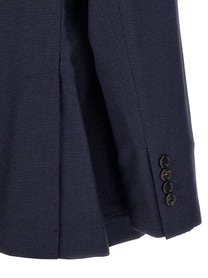 Brunello Cucinelli Houndstooth Blazer Blue