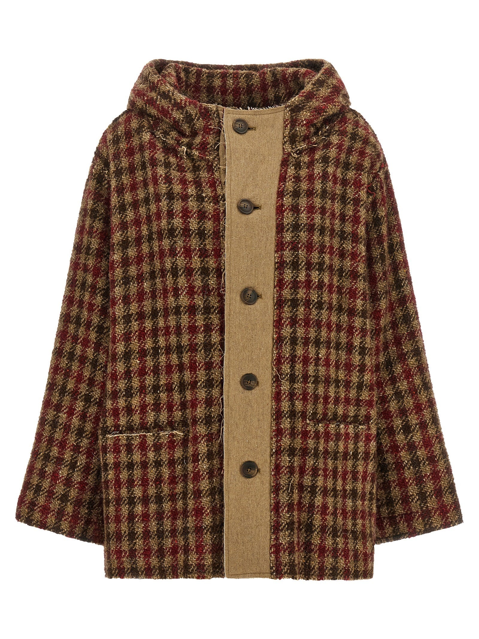 R13 Houndstooth Check Jacket Gold