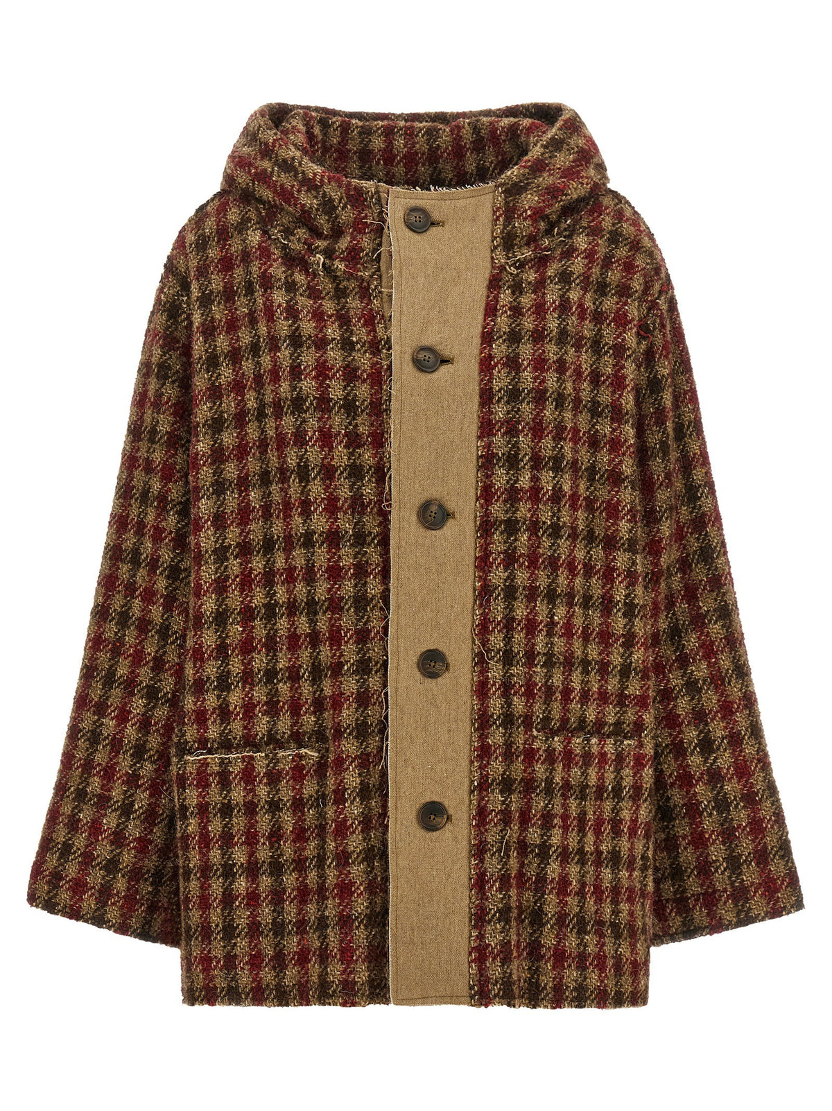 R13 Houndstooth Check Jacket Gold