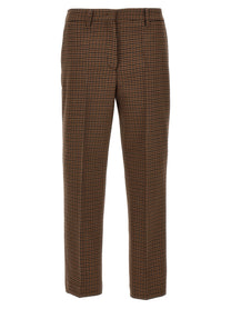 PRADA Houndstooth Pants Brown