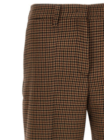 PRADA Houndstooth Pants Brown