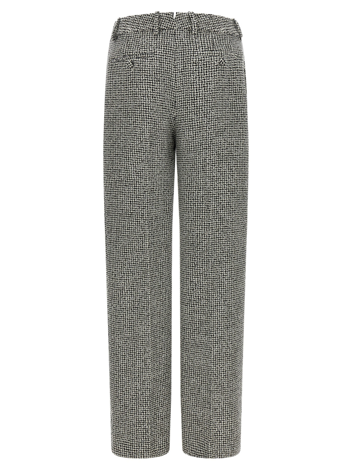 Tom Ford Houndstooth Pattern Pants White