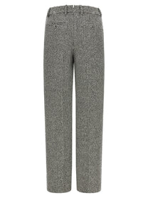 Tom Ford Houndstooth Pattern Pants White