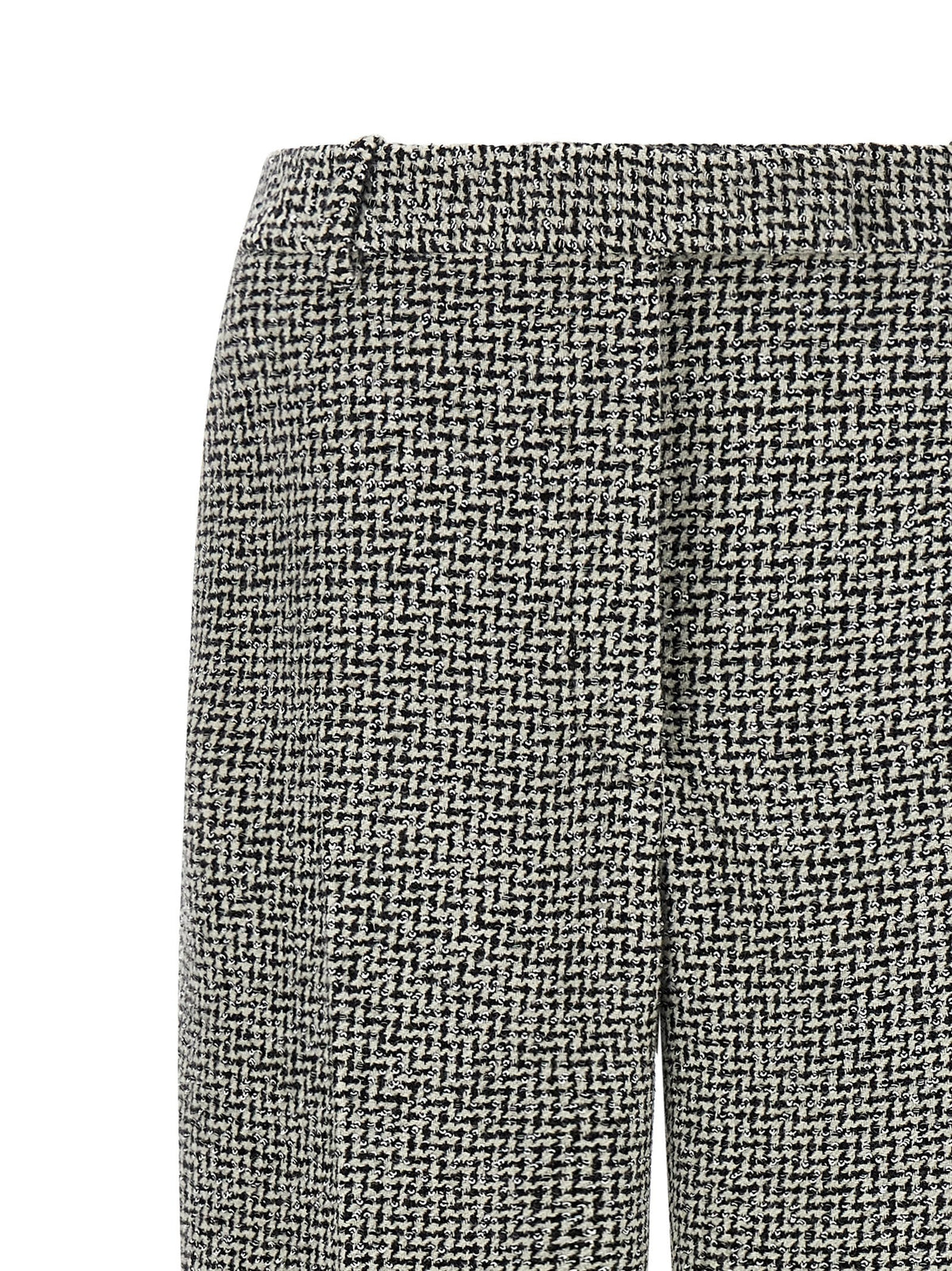 Tom Ford Houndstooth Pattern Pants White