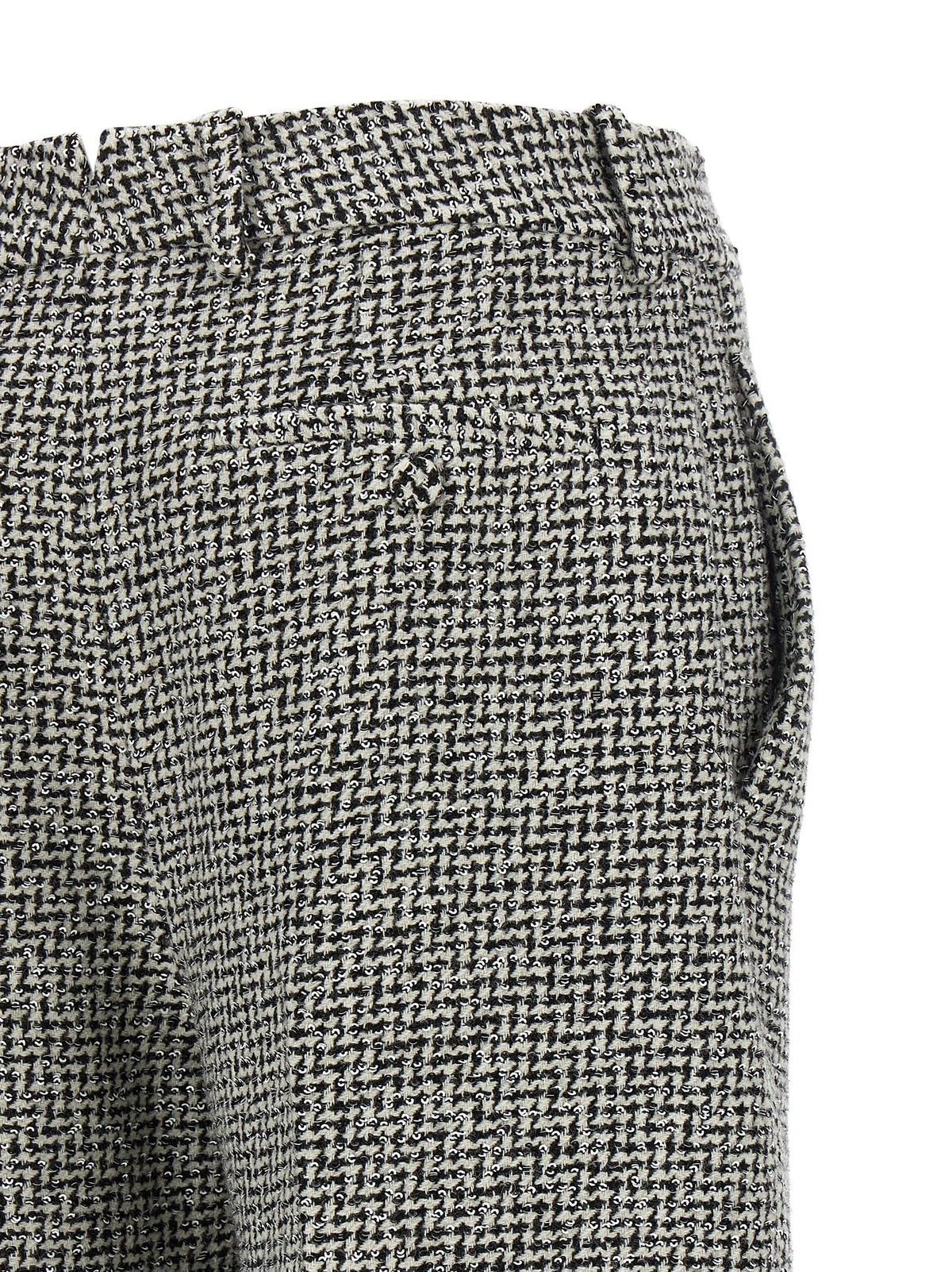 Tom Ford Houndstooth Pattern Pants White, view 4