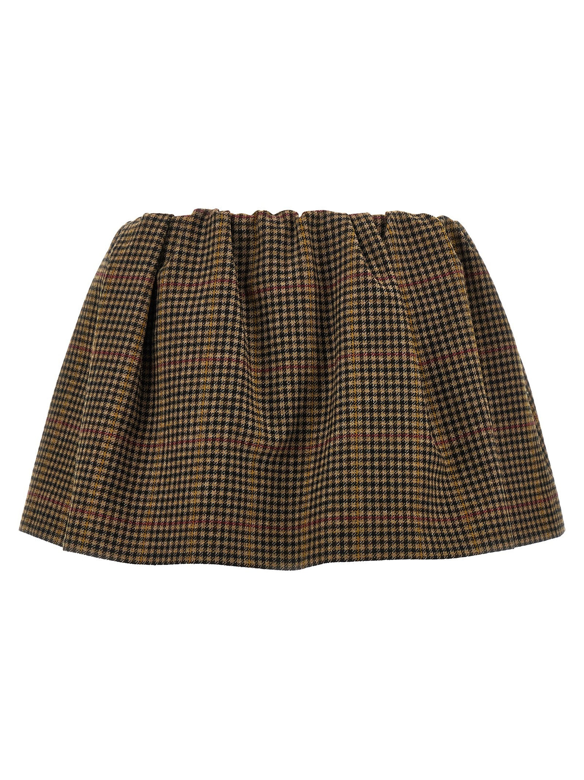 Miu Miu Houndstooth Skirt Brown, view 2