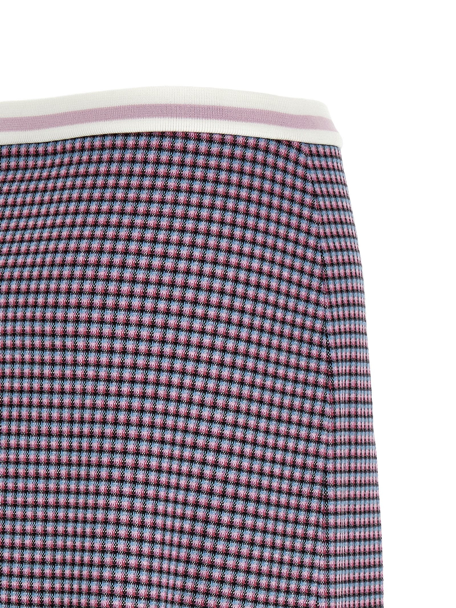 Marni Houndstooth Skirt Purple