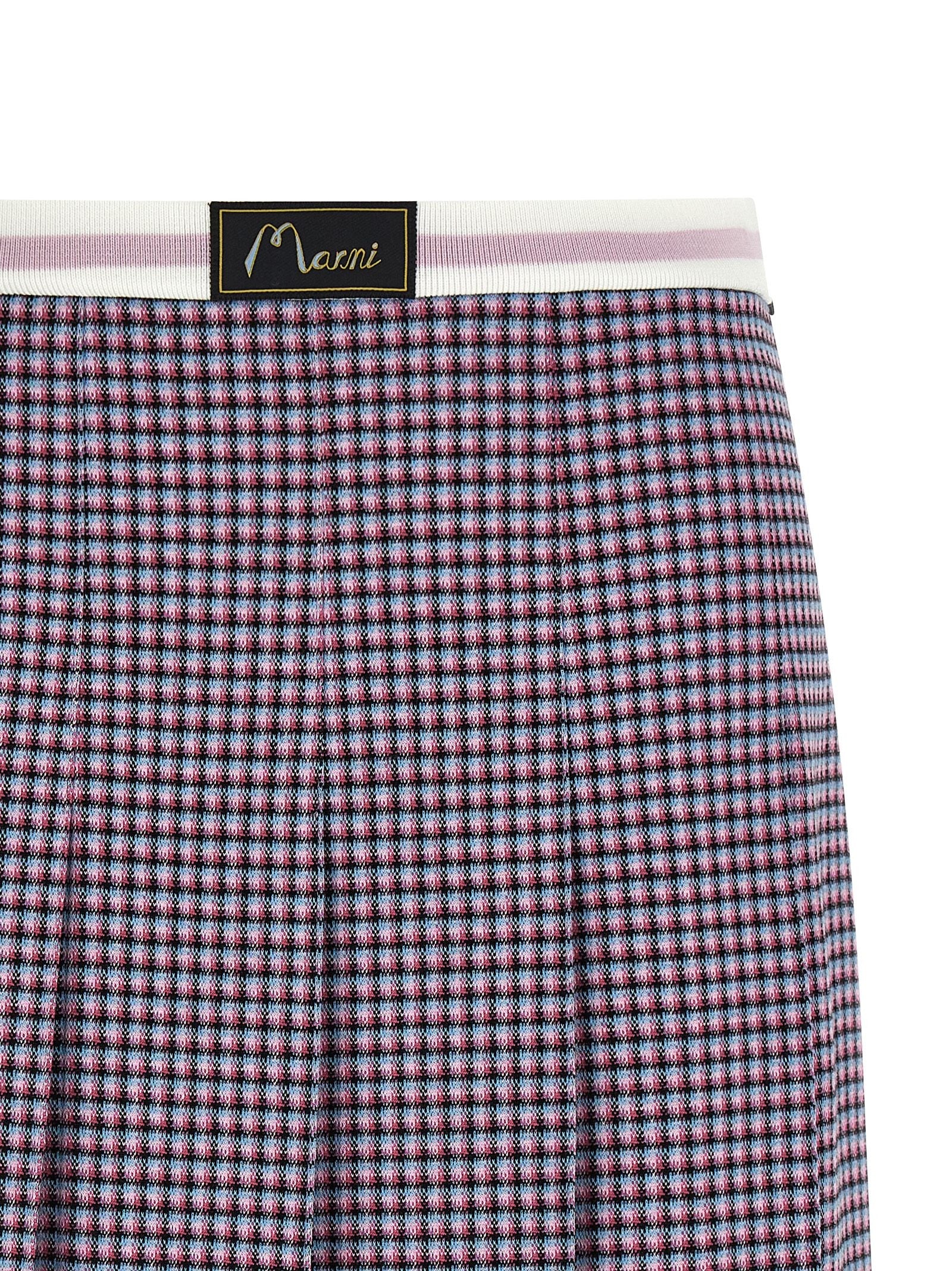Marni Houndstooth Skirt Purple