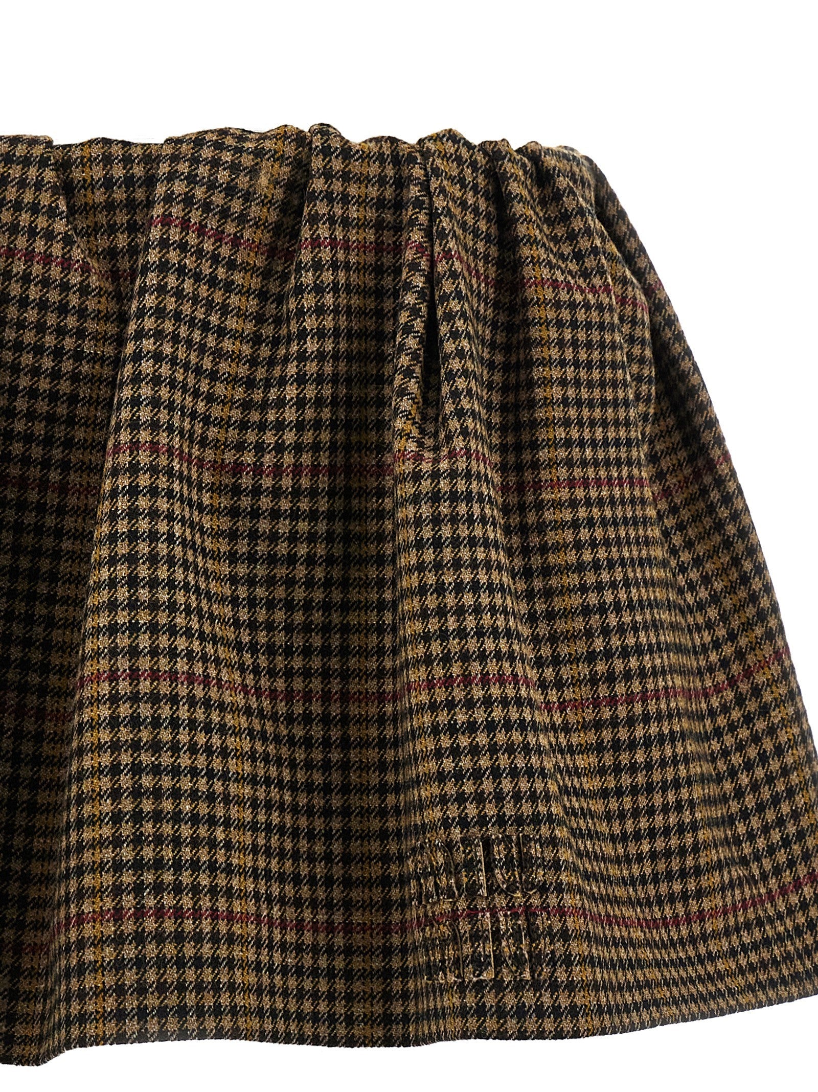 Miu Miu Houndstooth Skirt Brown