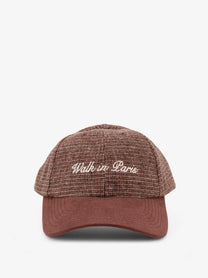 Walk In Paris Men's Hounstooth Pattern Hat Brown