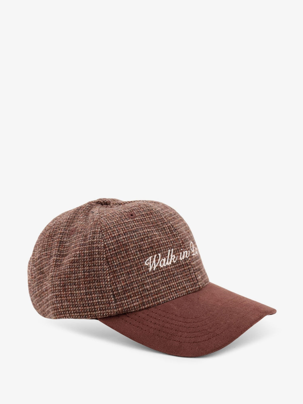 Walk In Paris Men's Hounstooth Pattern Hat Brown, view 2