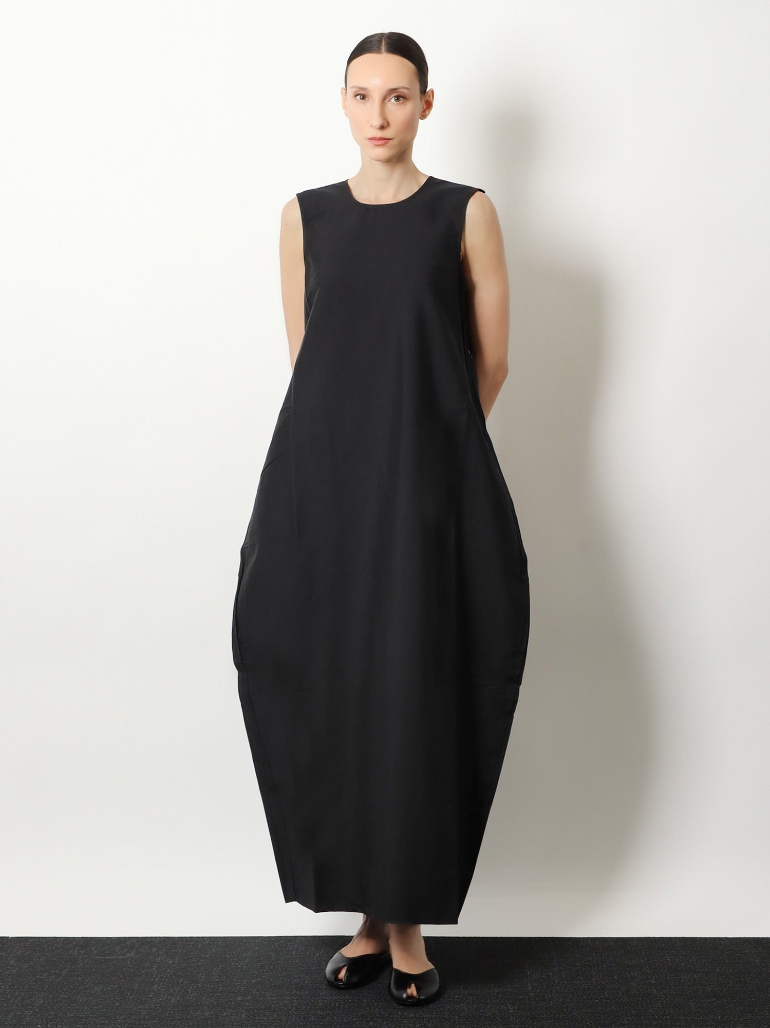 Rohe Women's Hourglass Linen and Silk Blend Long Dress Black