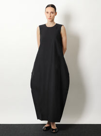 Rohe Women's Hourglass Linen and Silk Blend Long Dress Black