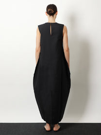 Rohe Women's Hourglass Linen and Silk Blend Long Dress Black
