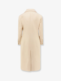 Rohe Women's Hourglass Wool Double Breasted Coat White