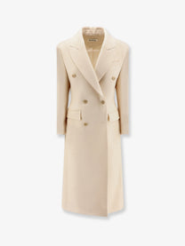 Rohe Women's Hourglass Wool Double Breasted Coat White