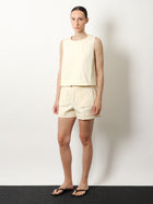 Soeur Women's Hover Cotton Shorts Crème, view 2