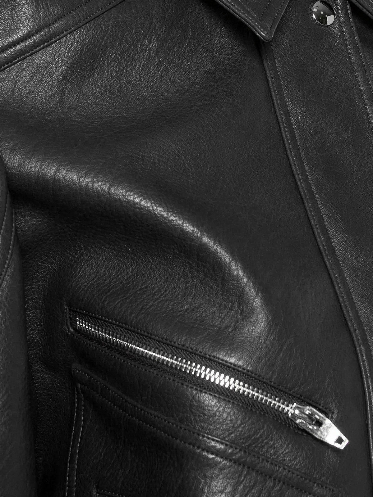 The Frankie Shop Women's Hudson Faux Leather Jacket Black, view 3