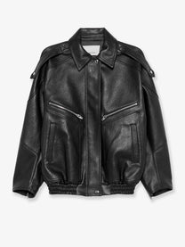The Frankie Shop Women's Hudson Faux Leather Jacket Black