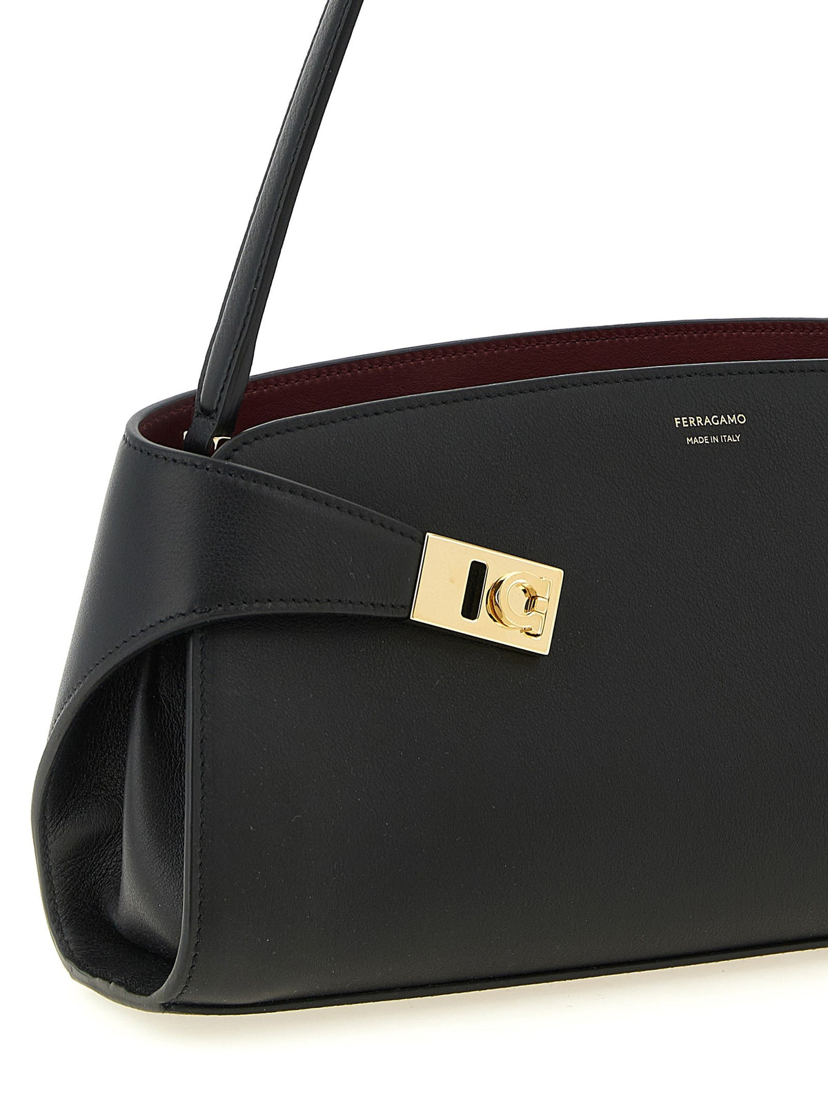 Ferragamo Hug East West Shoulder Bag Black