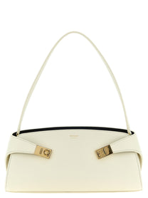 Ferragamo Hug East West Shoulder Bag White