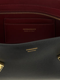Ferragamo Hug East West Shoulder Bag Black
