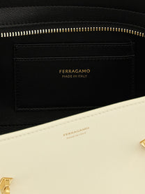 Ferragamo Hug East West Shoulder Bag White, view 4