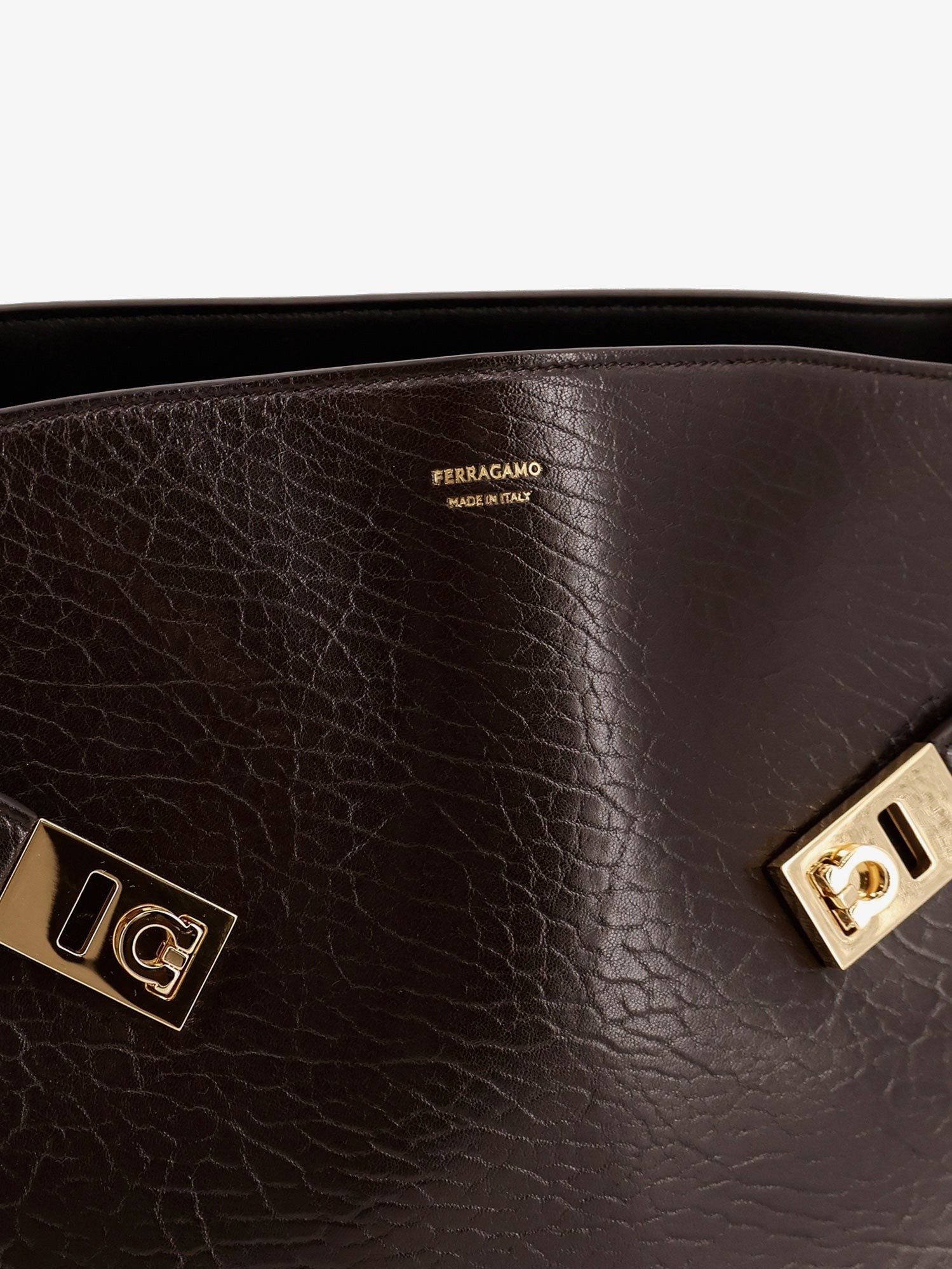 Ferragamo Women's Hug Leather Shoulder Bag Gold