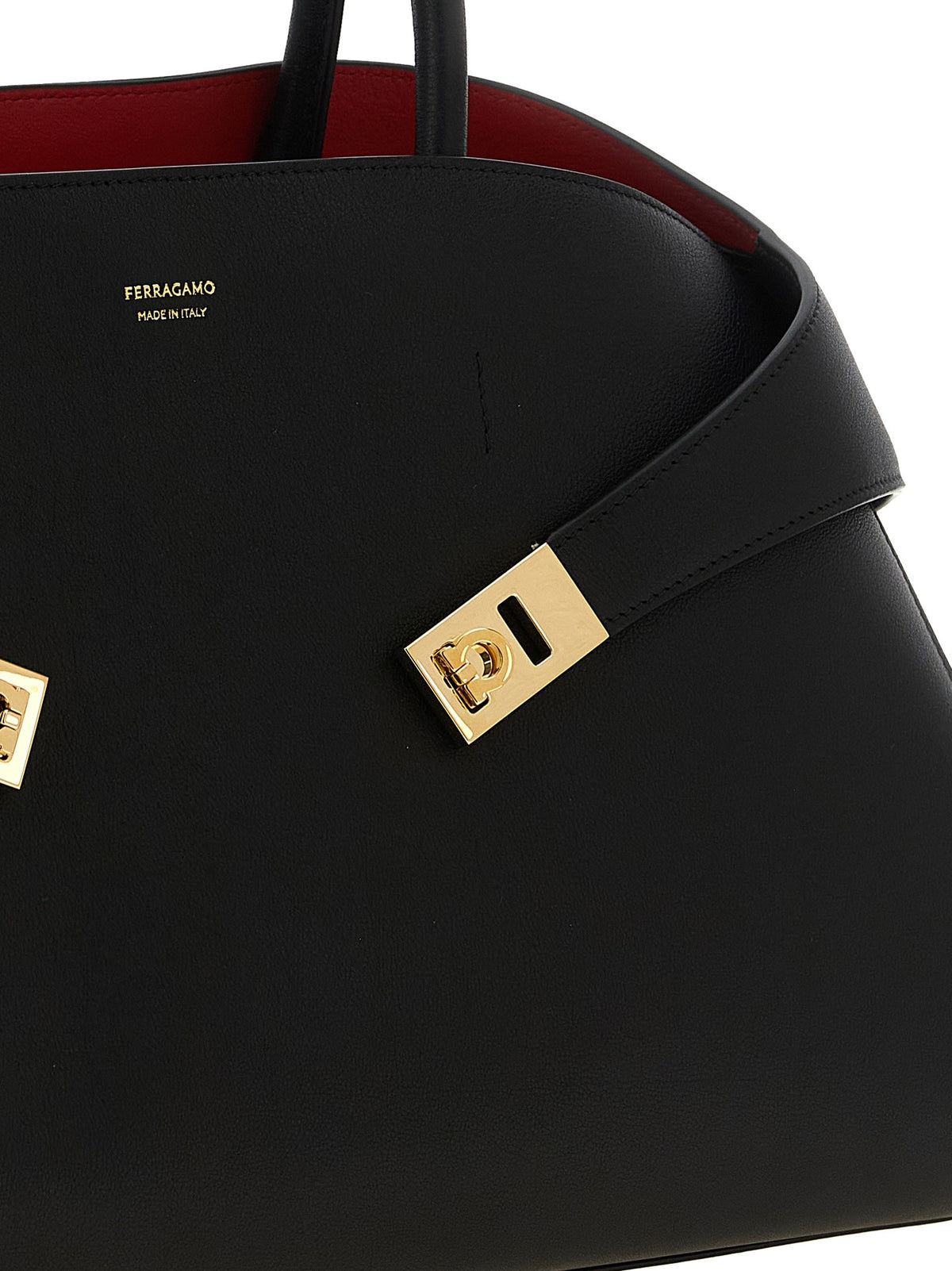 Ferragamo Hug Handbag Black, view 3