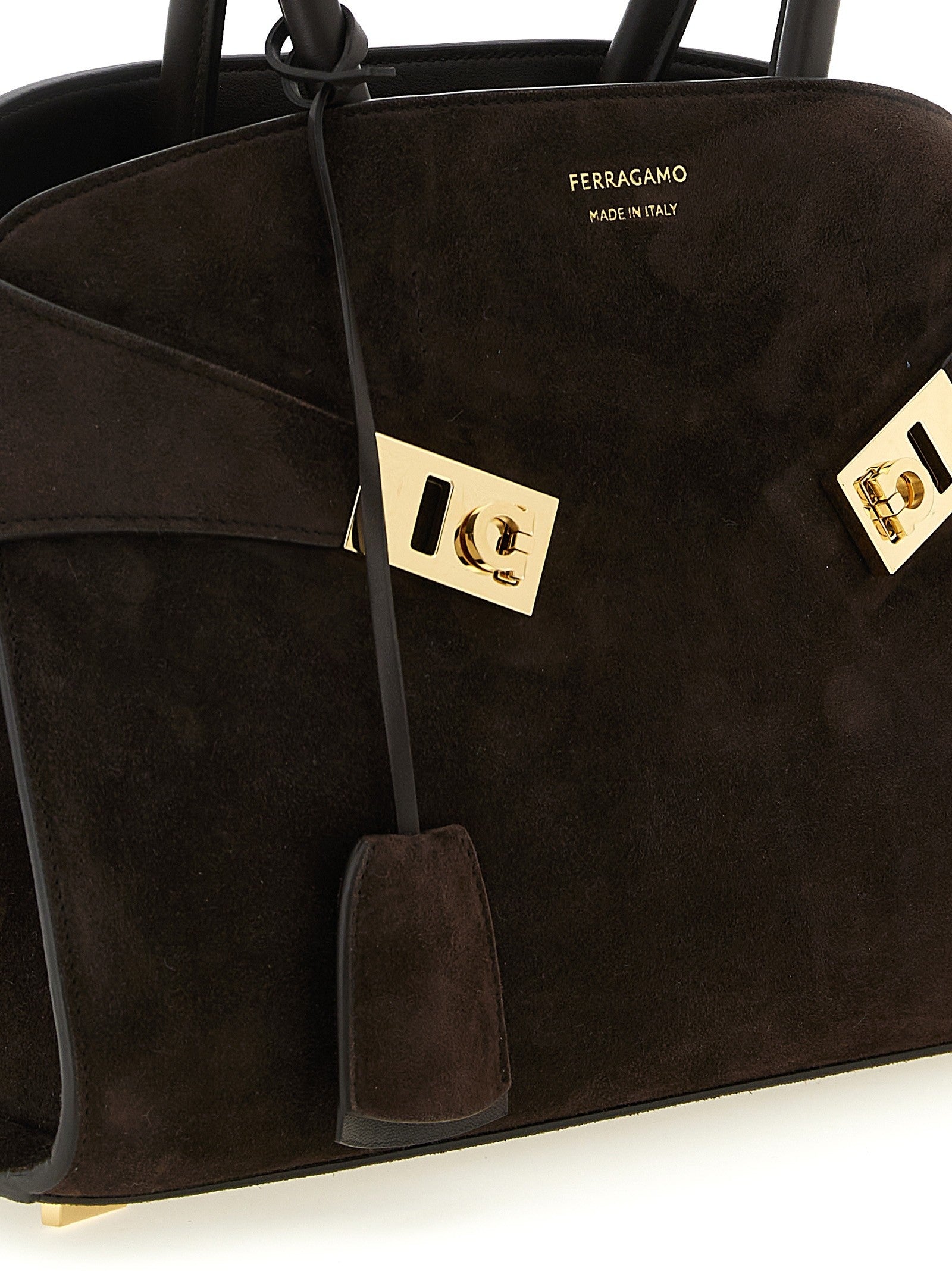 Ferragamo Hug Th ( ) Handbag Brown
