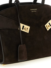 Ferragamo Hug Th ( ) Handbag Brown