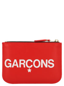 Comme Des Garcons Wallet Huge Purse Red
