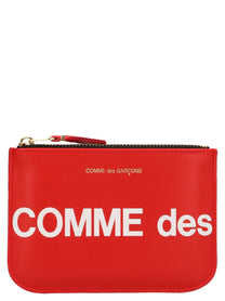 Comme Des Garcons Wallet Huge Purse Red