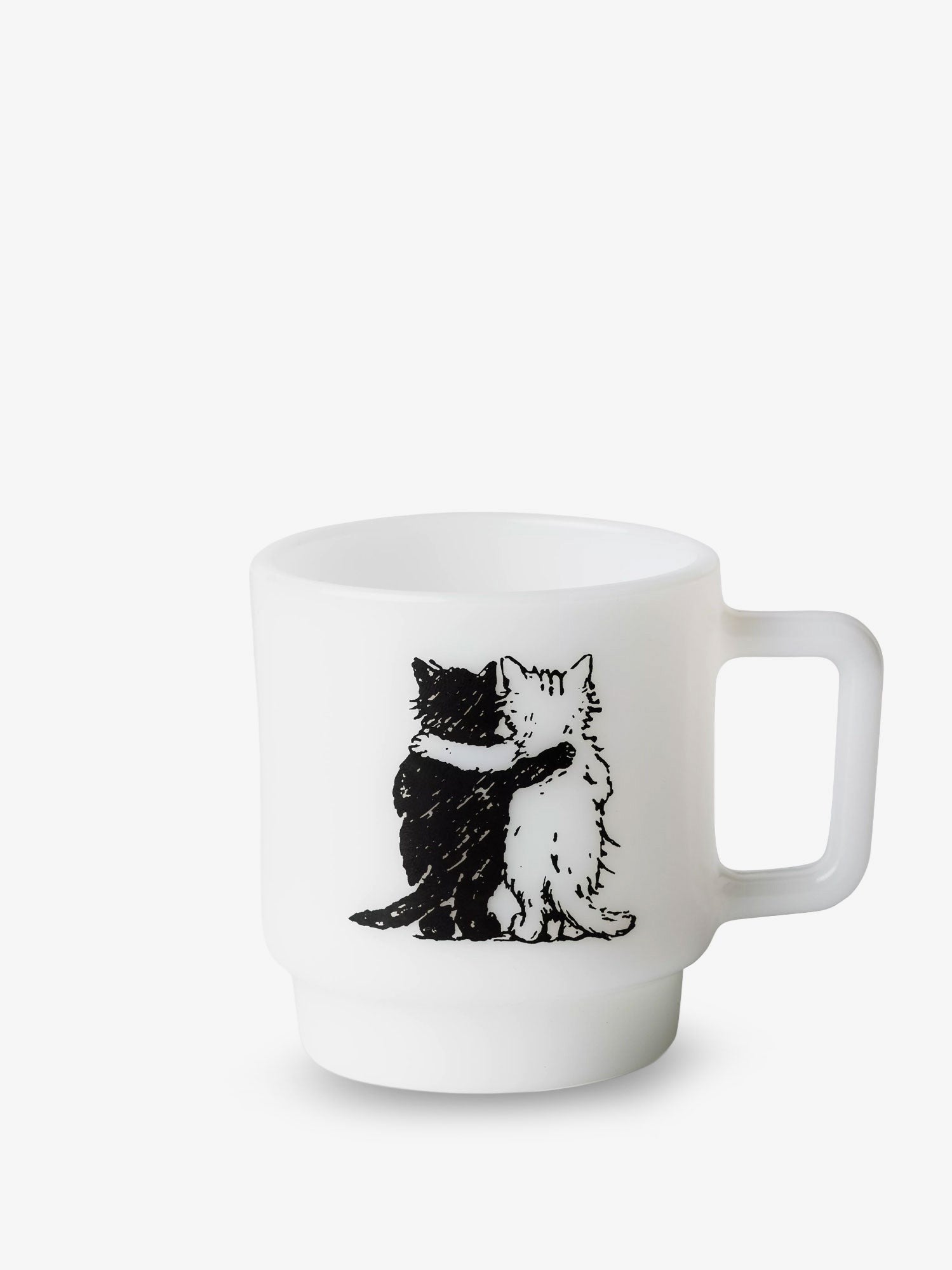 Carhartt Wip Unisex Hugging Cats Glass Mug White